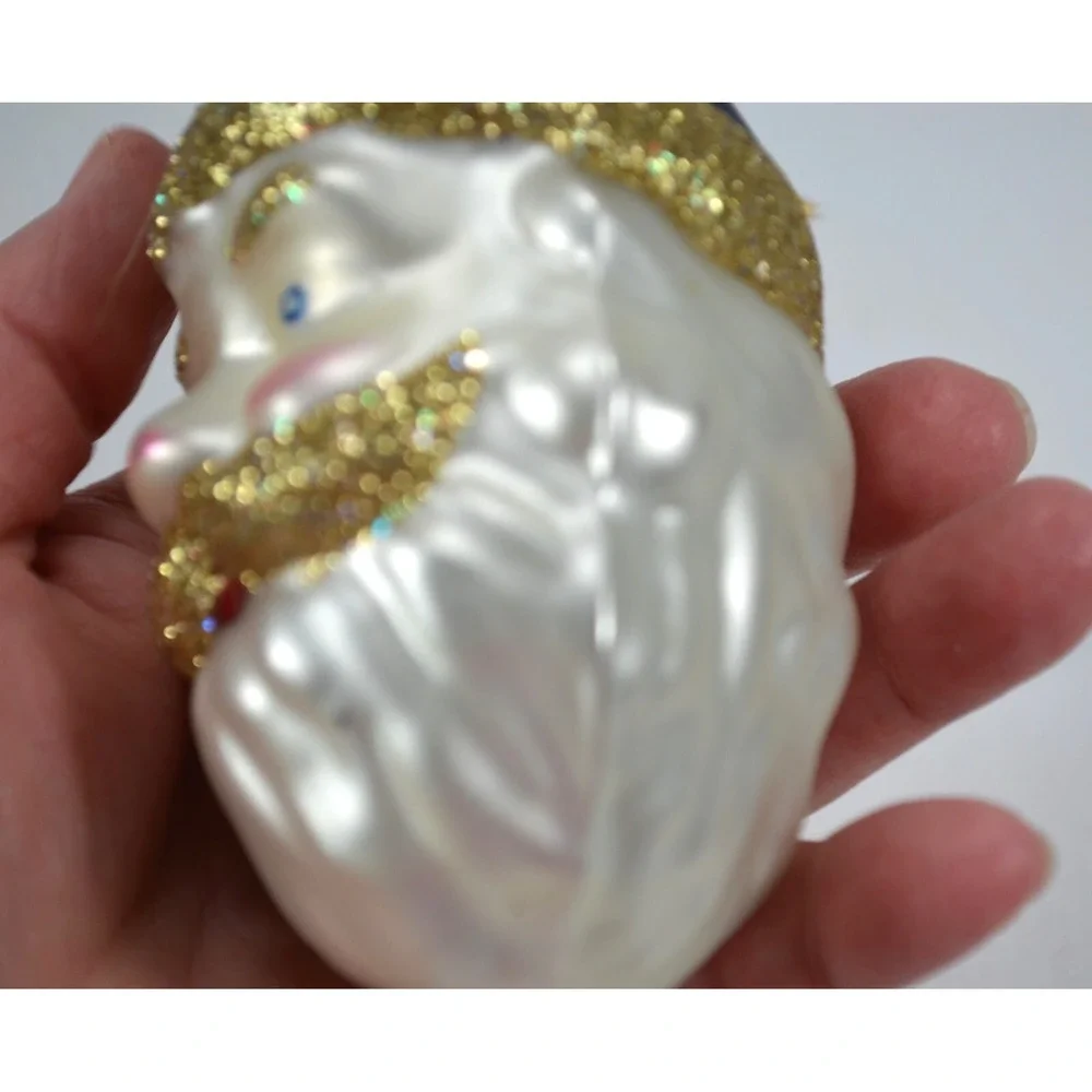 New Glass‎ Santa Head Christmas Tree Ornament 4.5